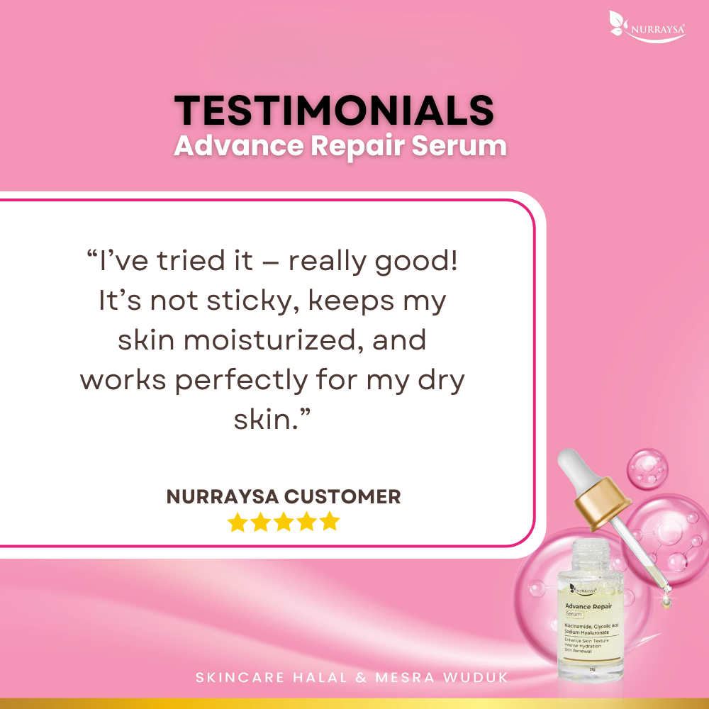 Advanced Repair Serum with Niacinmide, Glycolic Acid, Sodium Hyaluronate - 21g
