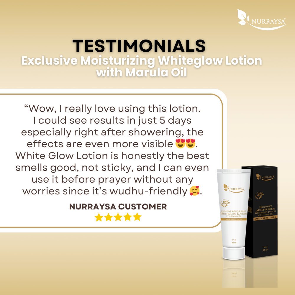 WhiteGlow Lotion with Marula Oil - Hand and Body Lotion - 50ml