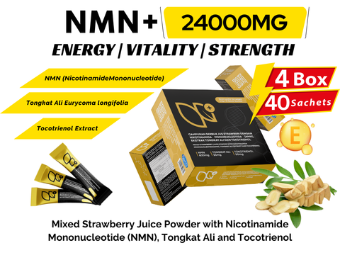 NMN with Tongkat Ali & Tocotrienol Drink - Boost NAD+, Enhance Vitality, Support Healthy Aging - 24000MG