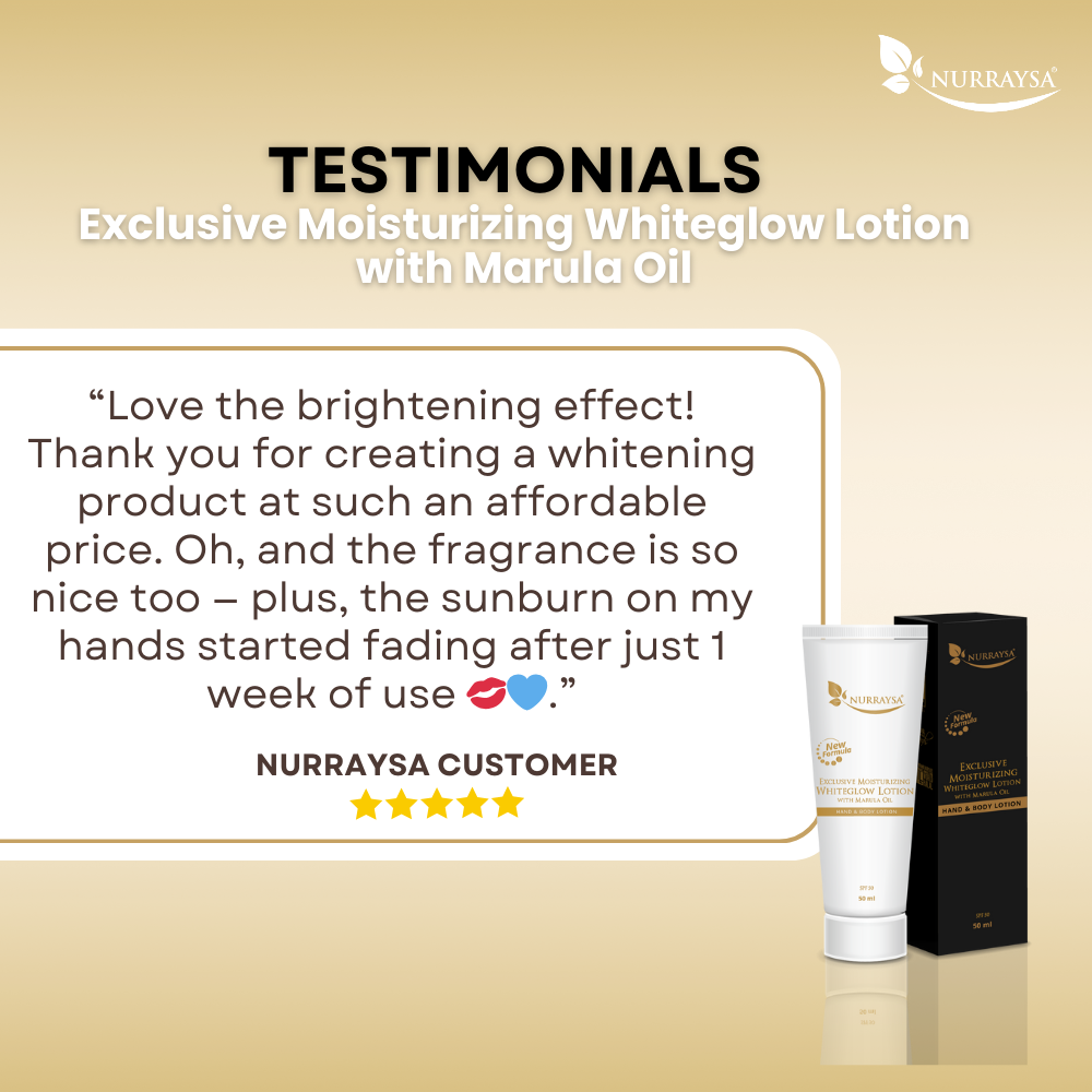 WhiteGlow Lotion with Marula Oil - Hand and Body Lotion - 50ml