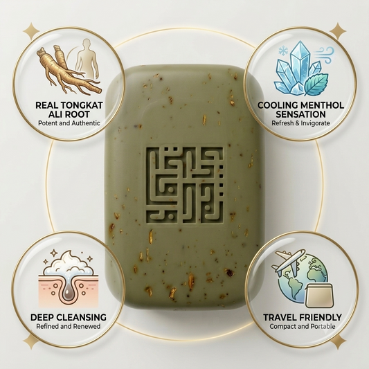 Tongkat Ali Exfoliating Body Bar with Real Roots | Pour Homme