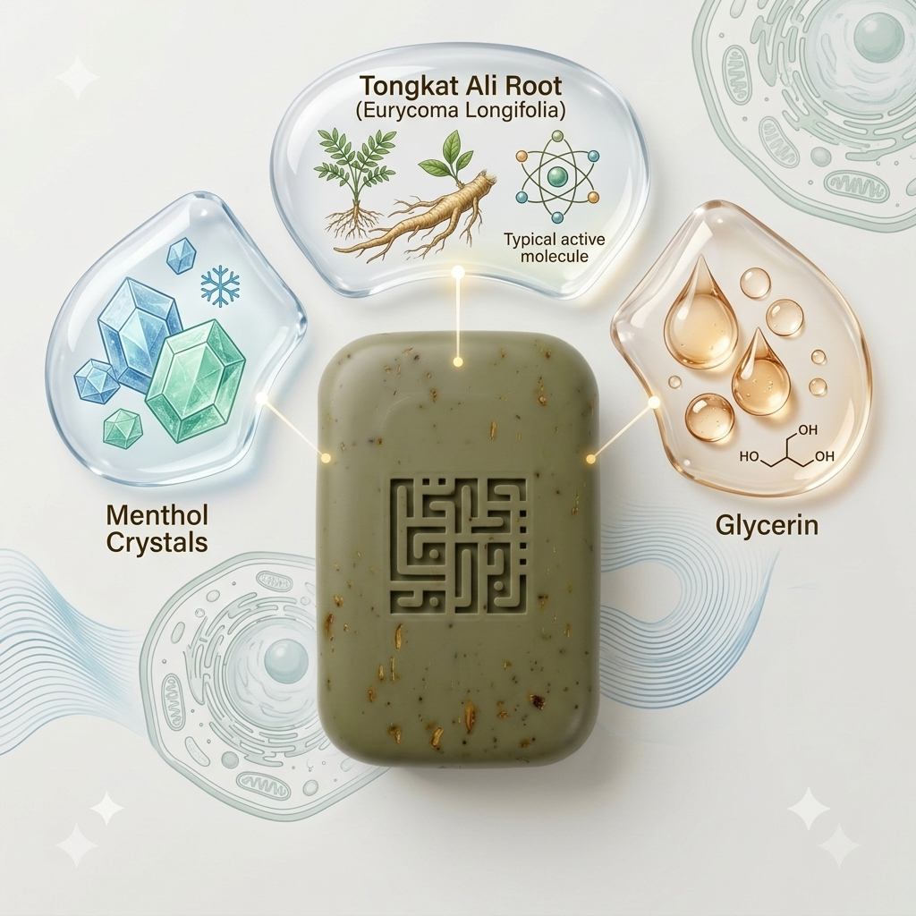 Tongkat Ali Exfoliating Body Bar with Real Roots | Pour Homme