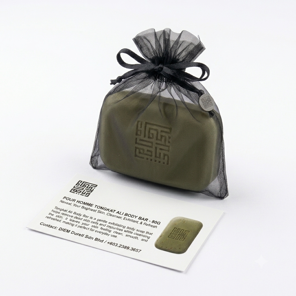 Tongkat Ali Exfoliating Body Bar with Real Roots | Pour Homme